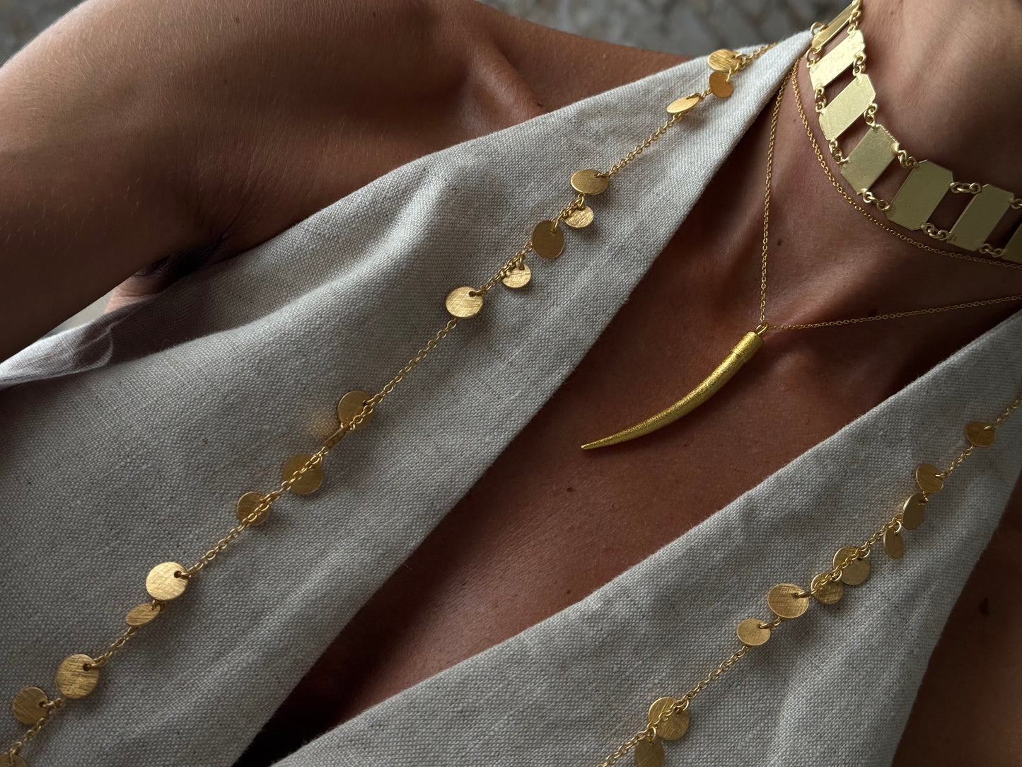 Collar Multiposición Monedas oro SAFARA