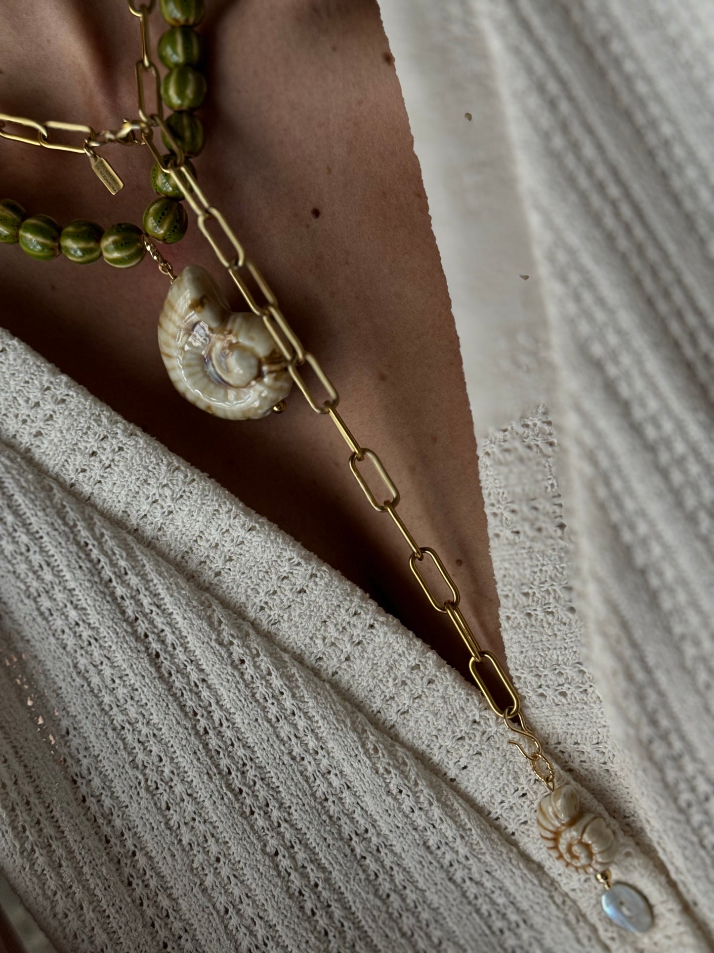 Collar Corbatero Eslabón LittleCaracola BALI New!