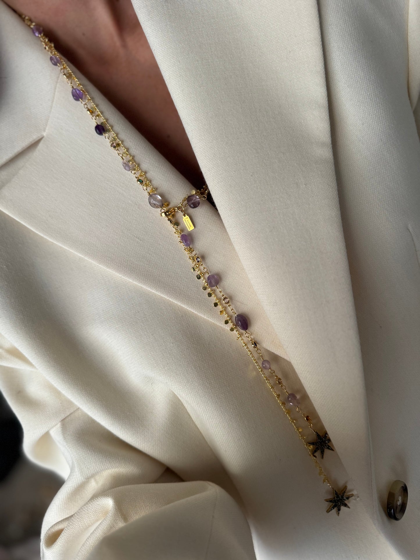 Collar corbatero 2 Estrellas LIGHT&GLASS RAÍCES