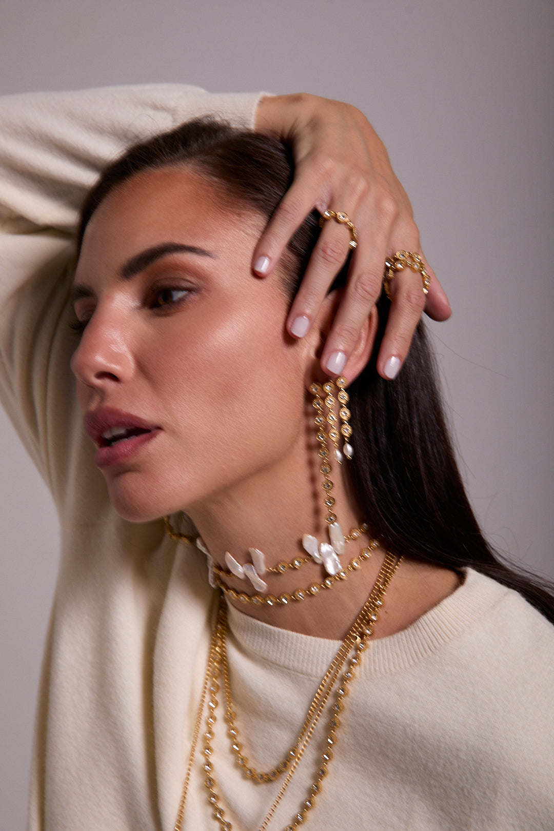 Pendientes Mini Jacinta Perla - Herencia