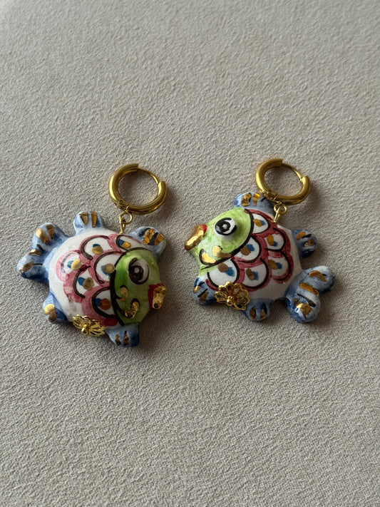 Pendientes Sicilia~Pez