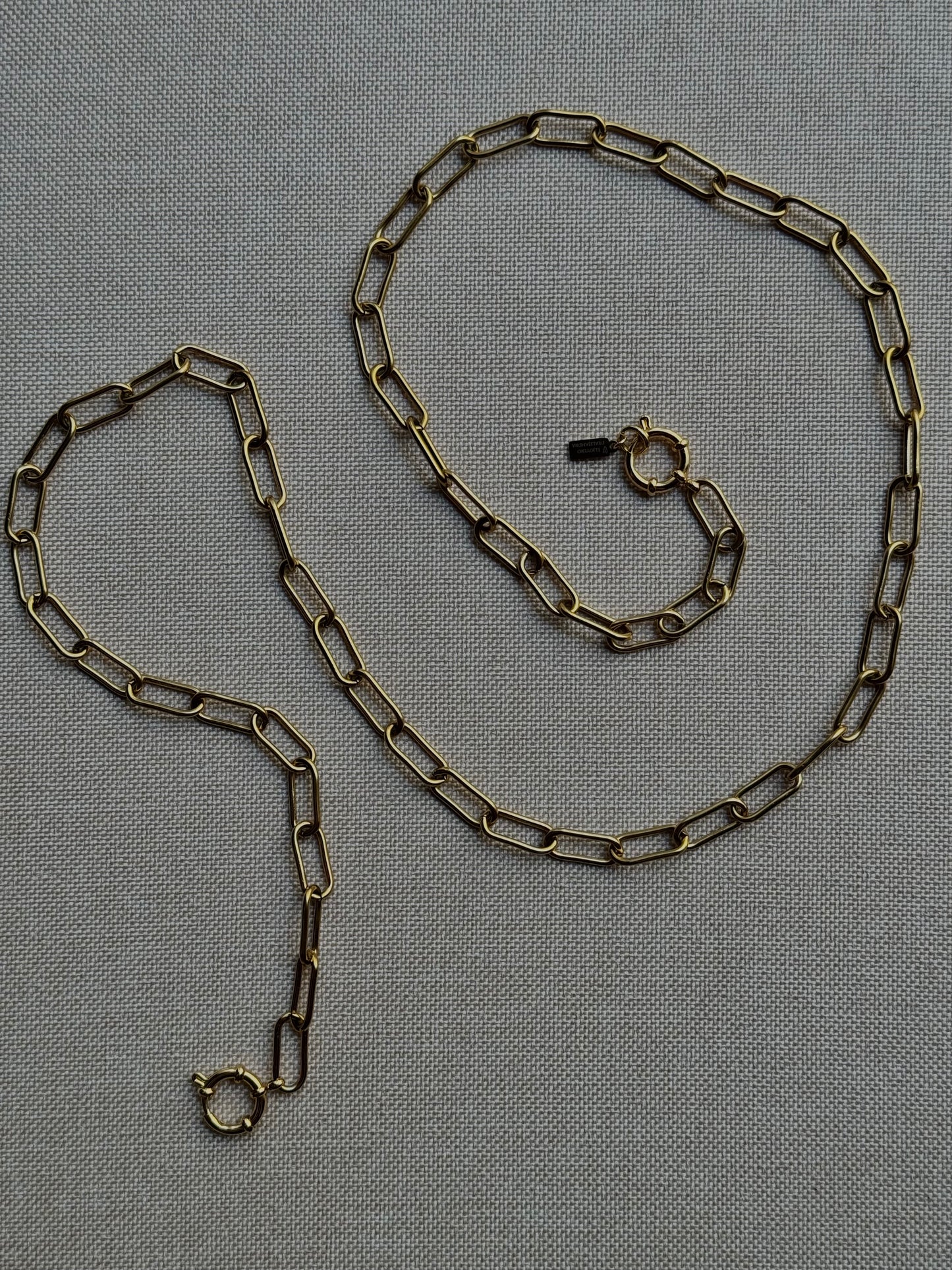 Collar AMALFI Eslabones largo 2 vueltas MULTIPOSICIÓN ~ISLA