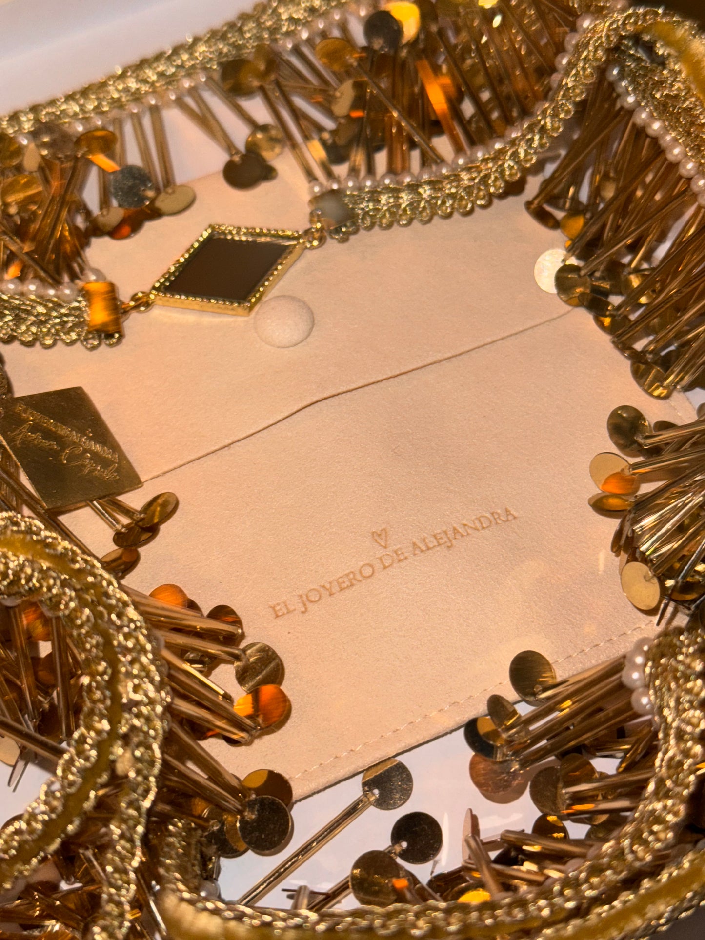 Collar Maxi RHOMBUS Spiga Aurum