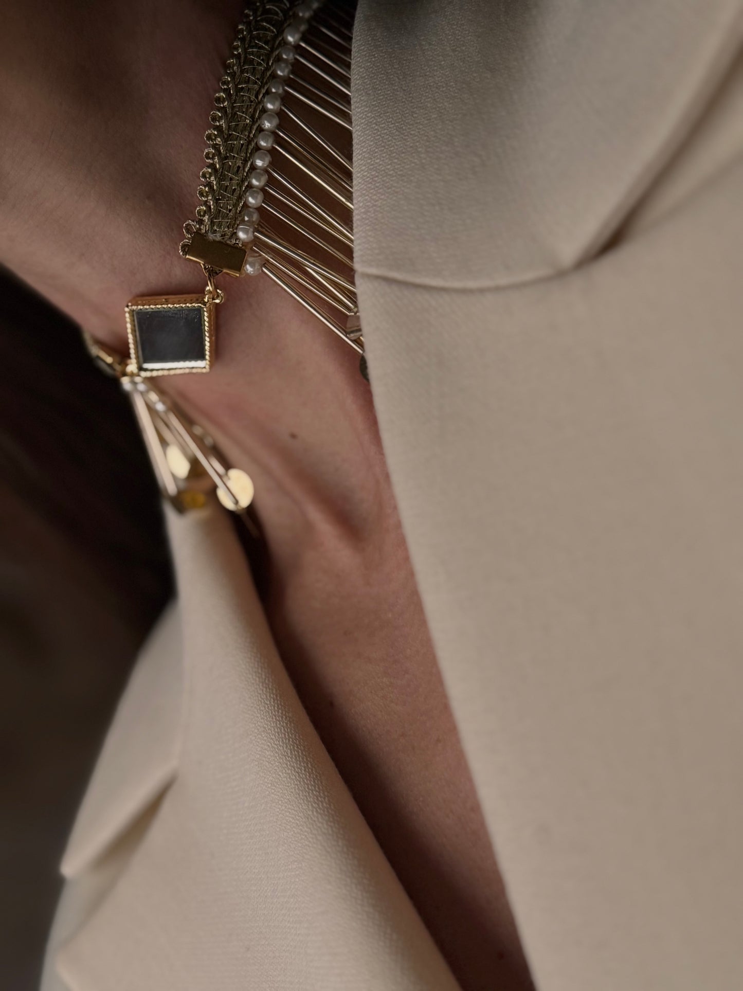 Collar Maxi RHOMBUS Spiga Aurum