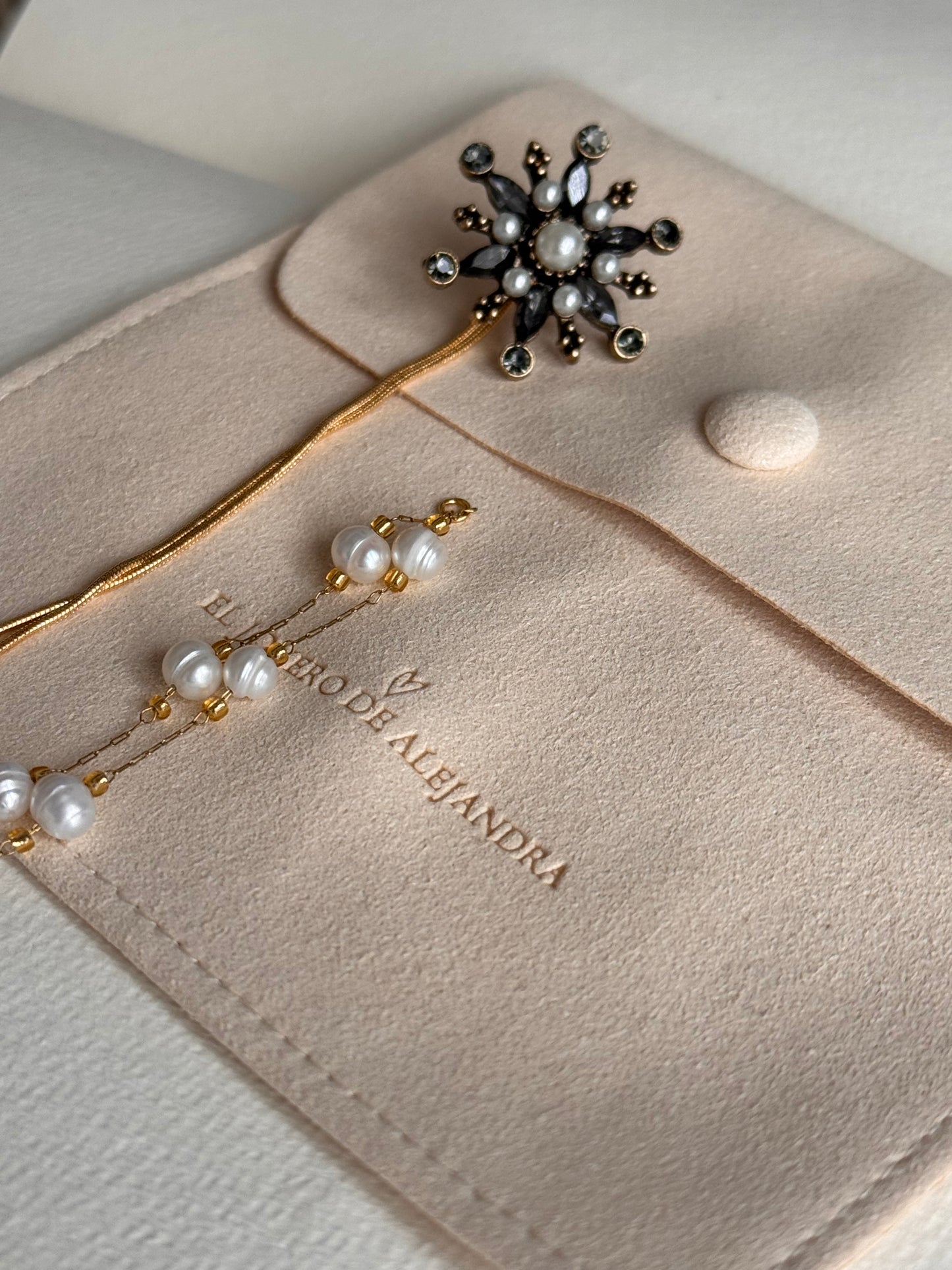 Pendientes Raíces "En continuo Movimiento" flecos & perlas