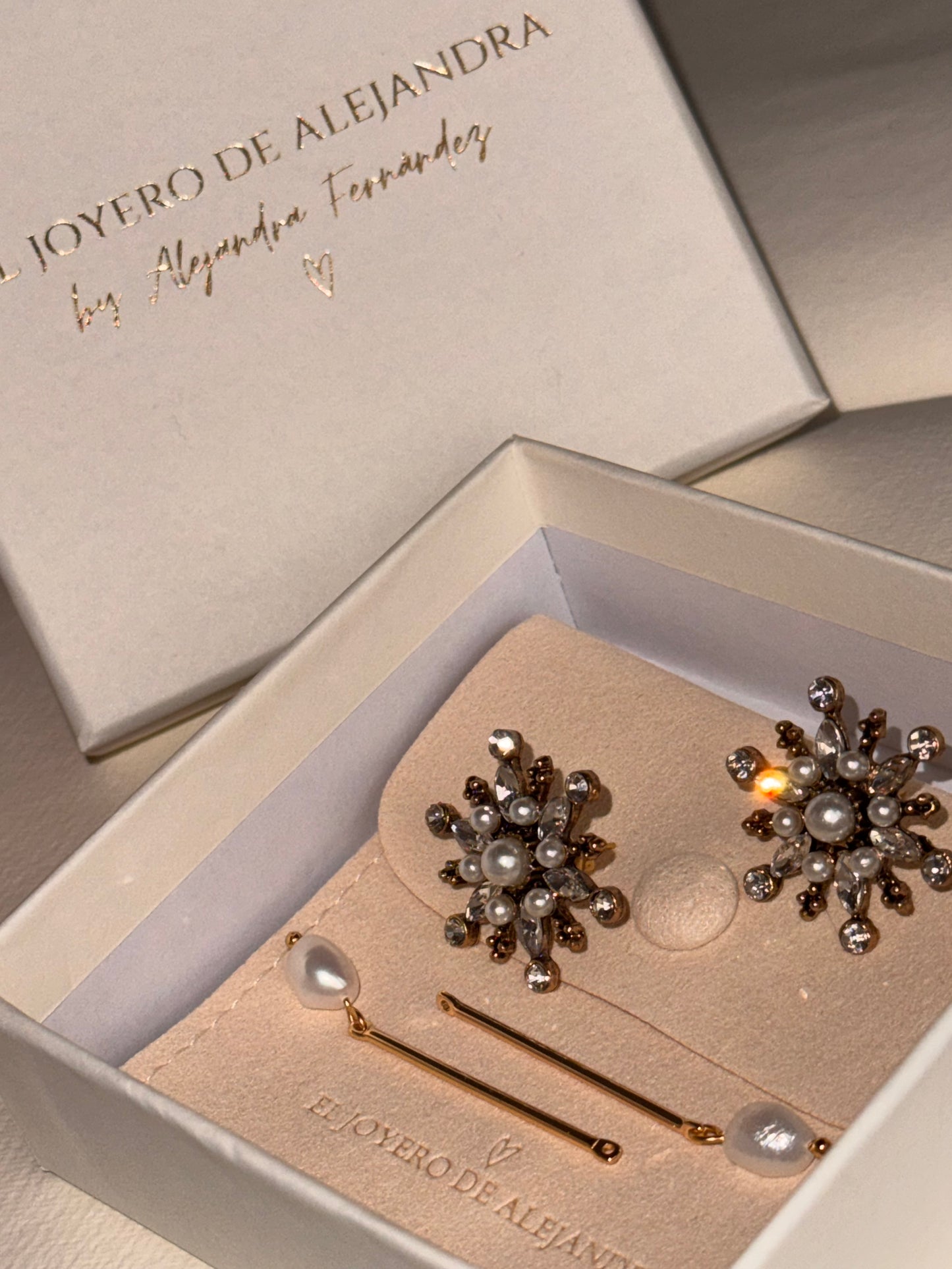 Pendientes RAÍCES Estrella Emperlada Desmontables