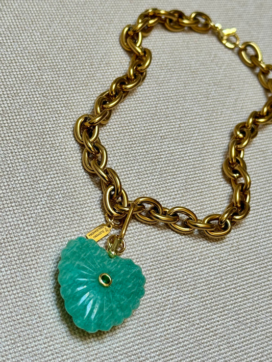 Collar MILOS CORAZÓN Eslabón Simple ~ISLA