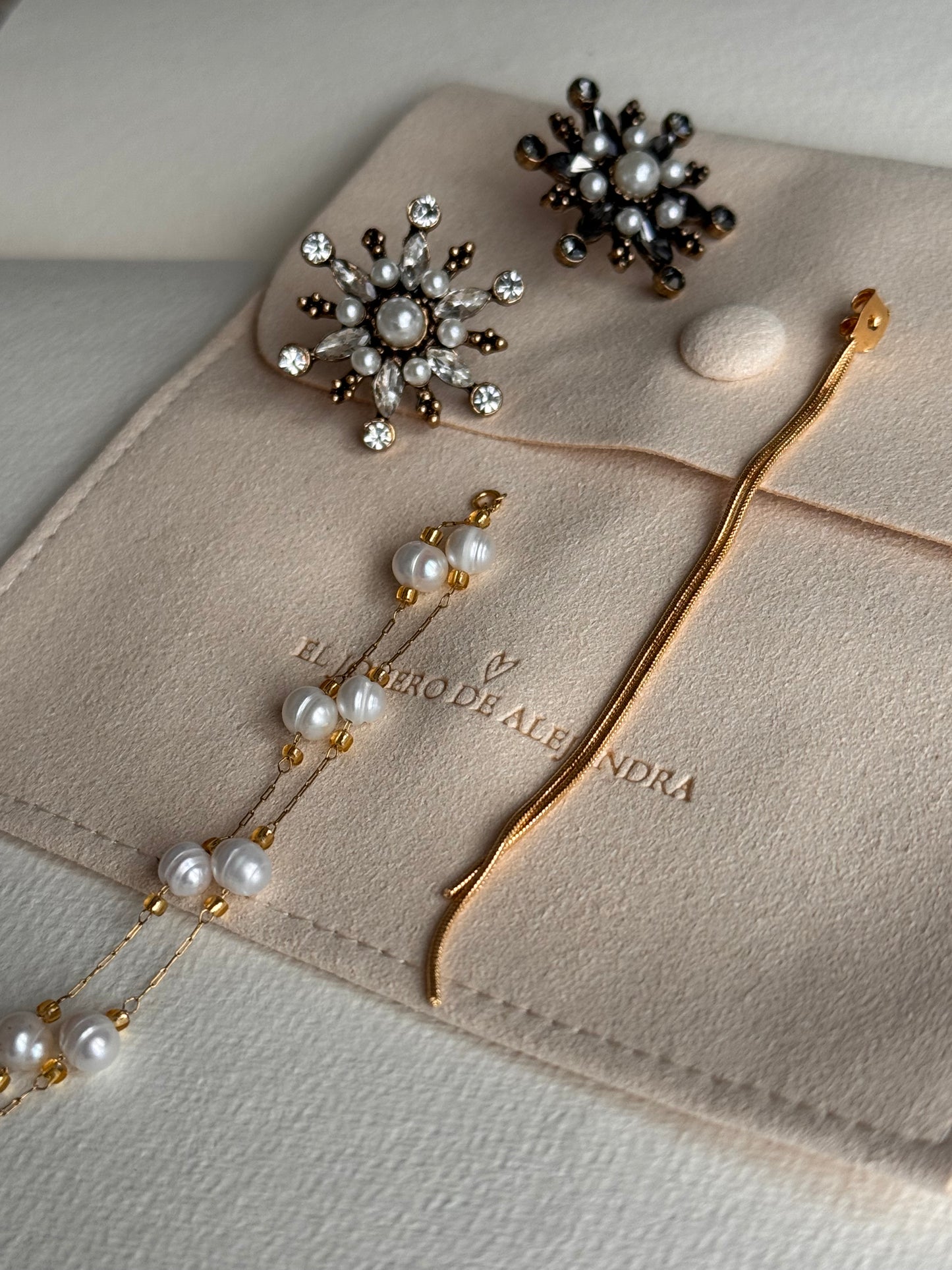 Pendientes Raíces "En continuo Movimiento" flecos & perlas