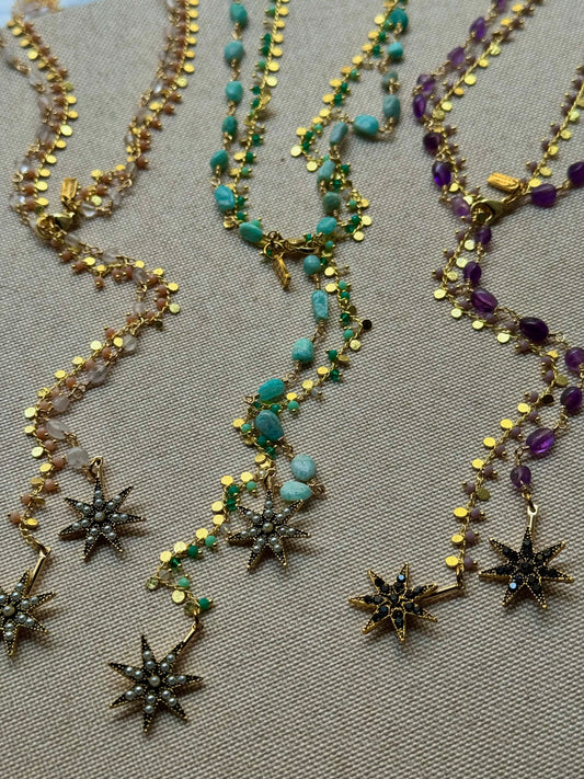 Collar Corbatero Light&Glass SUMMER 2 Estrellas Raíces