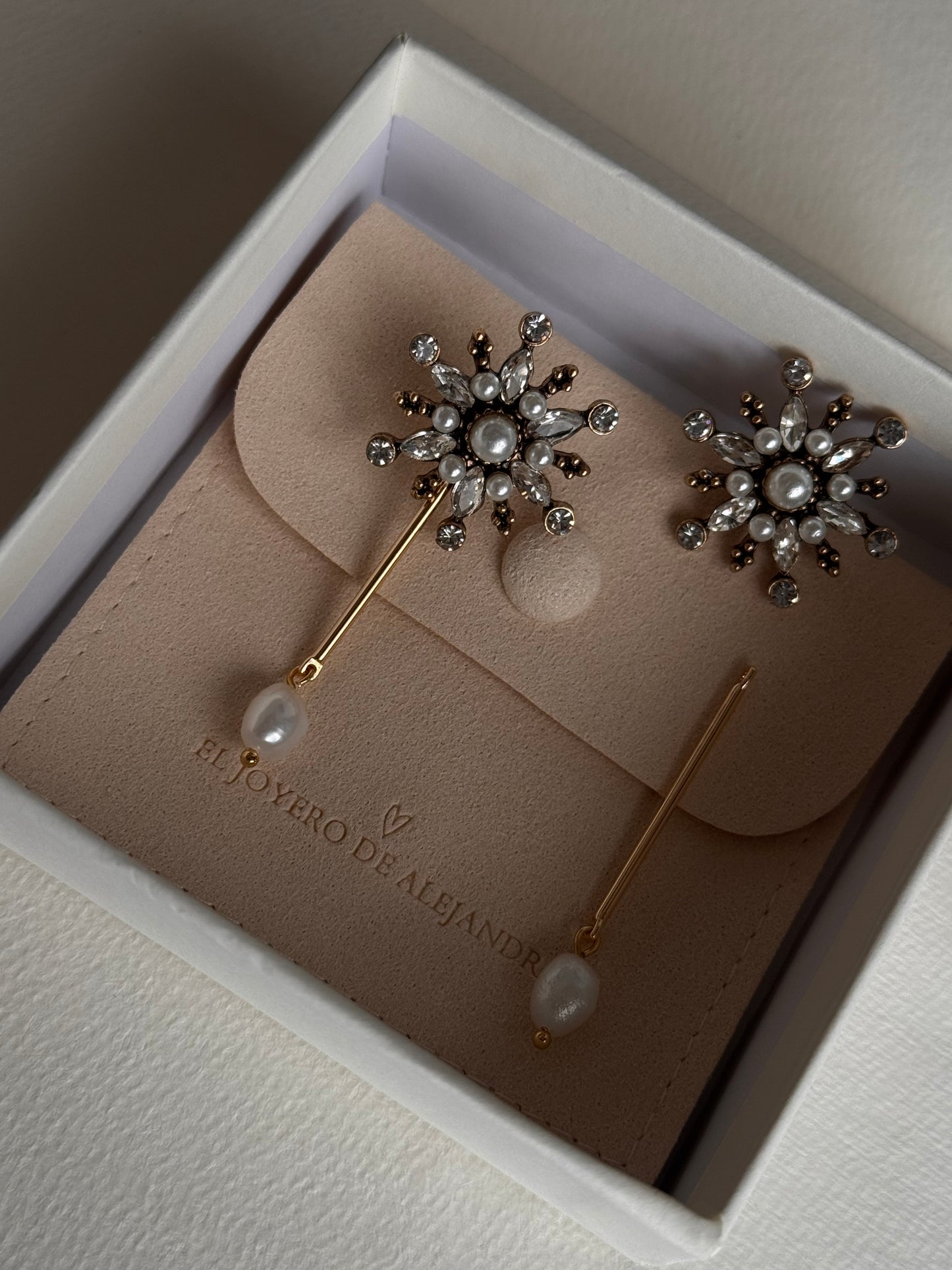 Pendientes RAÍCES Estrella Emperlada Desmontables