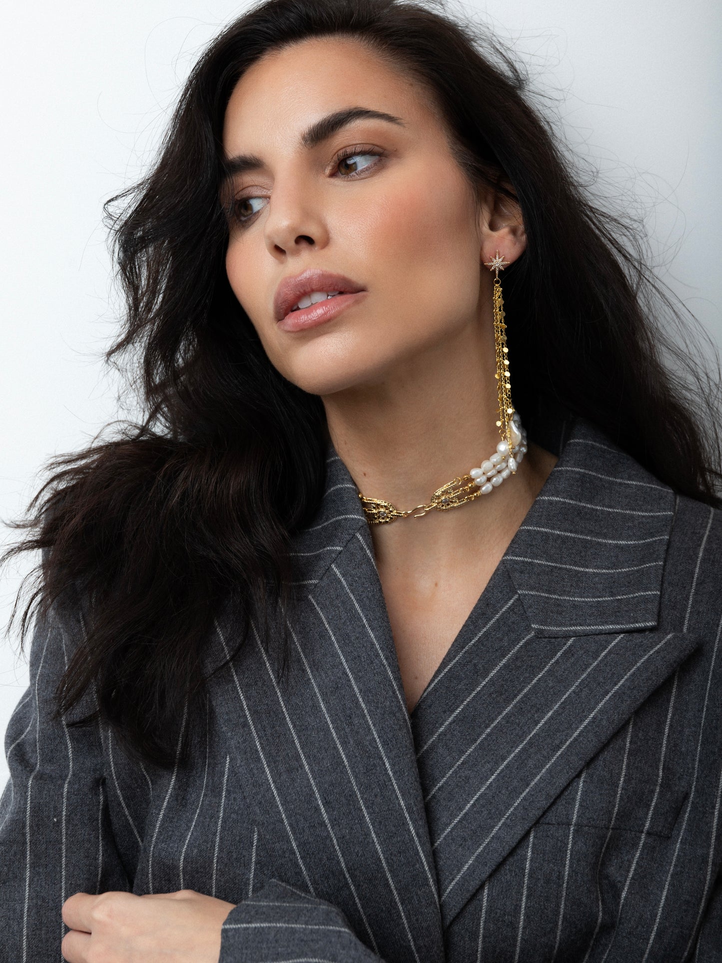 Pendientes Gabriella Baroque Pearl Raíces