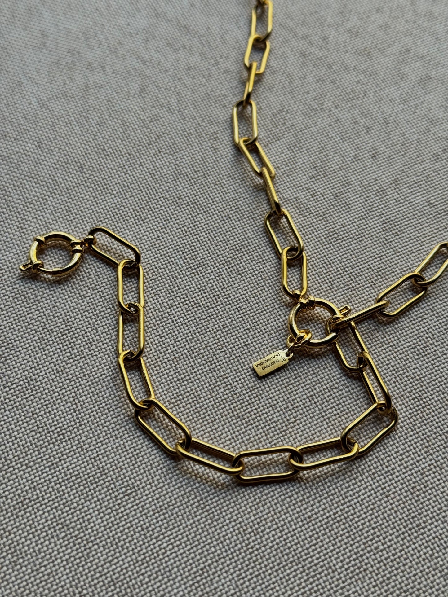 Collar AMALFI Eslabones largo 2 vueltas MULTIPOSICIÓN ~ISLA