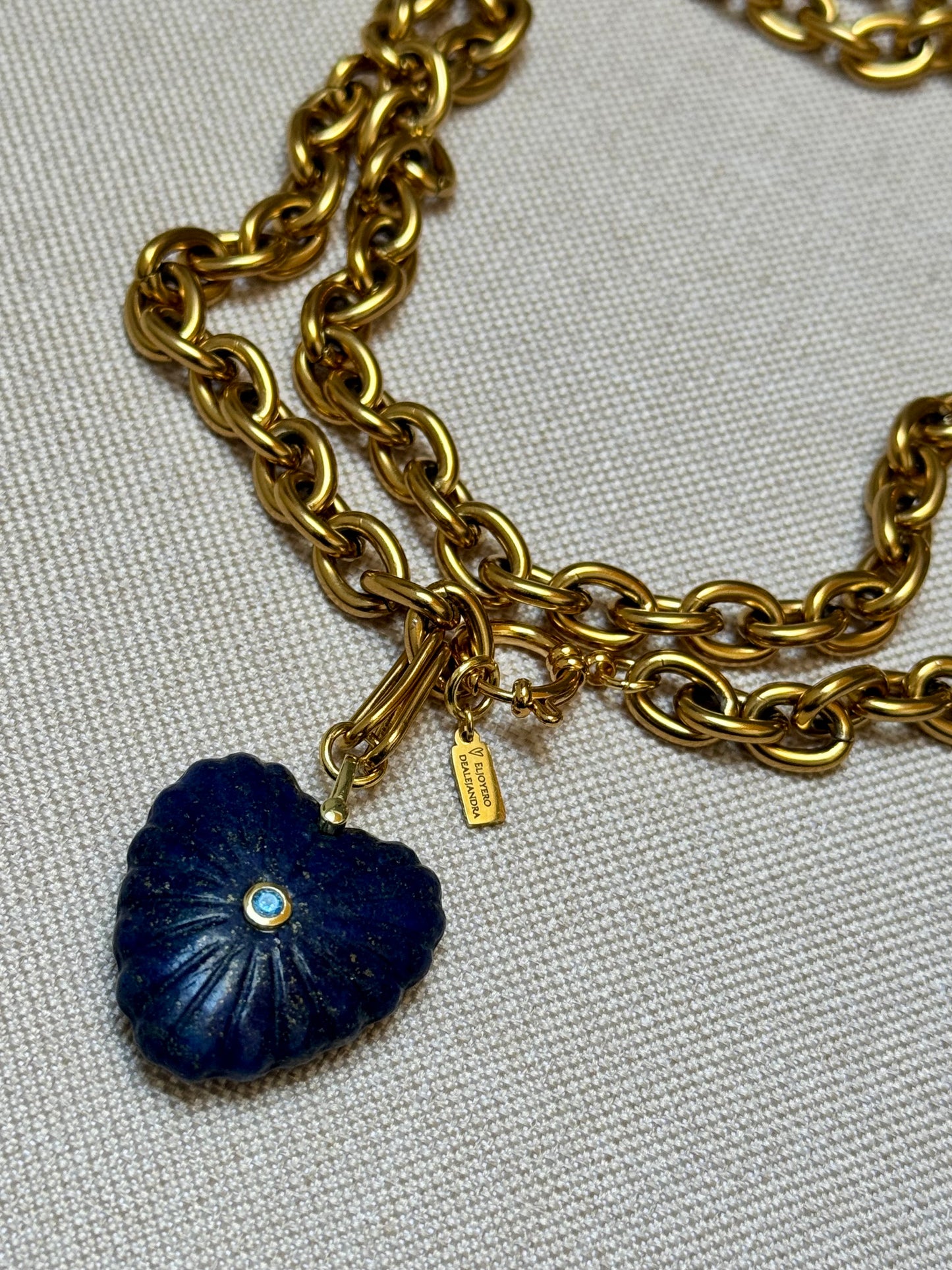 Collar Doble MILOS CORAZÓN Eslabón ~ISLA