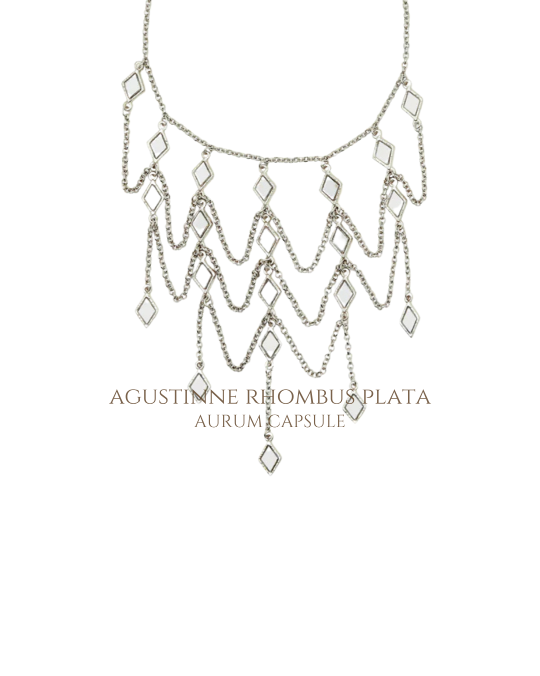 Collar Agustinne RHOMBUS Plata - AURUM CAPSULE