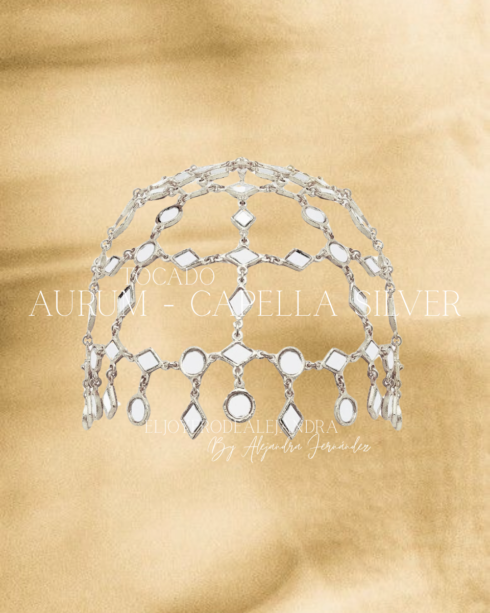 Tocado - casquete Aurum Capella Silver