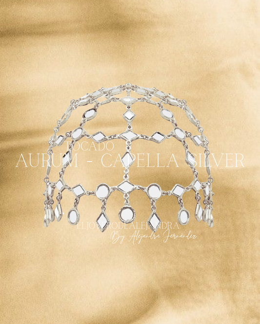 Tocado - casquete Aurum Capella Silver