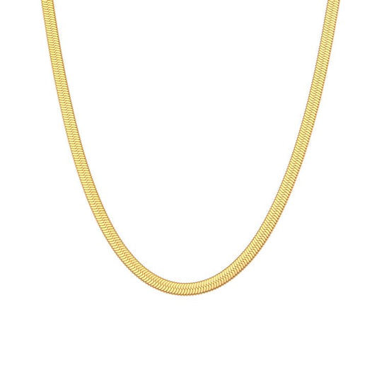 Collar Gargantilla Serpiente Plana